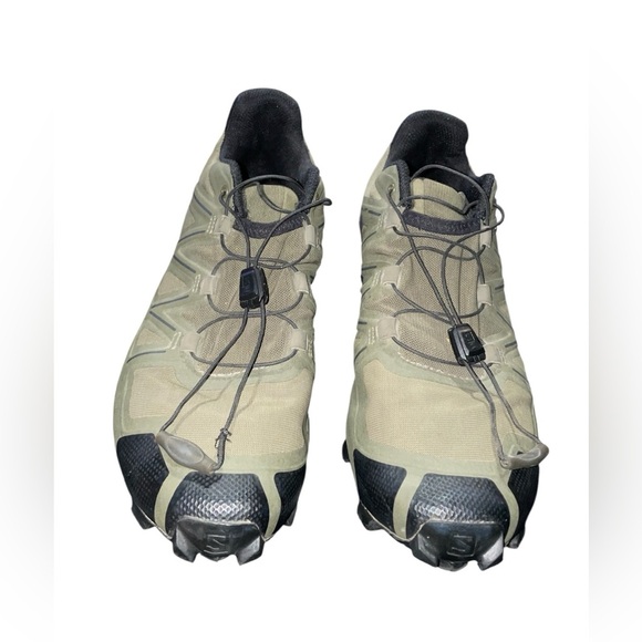 Salomon Men's Olive and Black Athletic Shoes - Picture 4 of 5